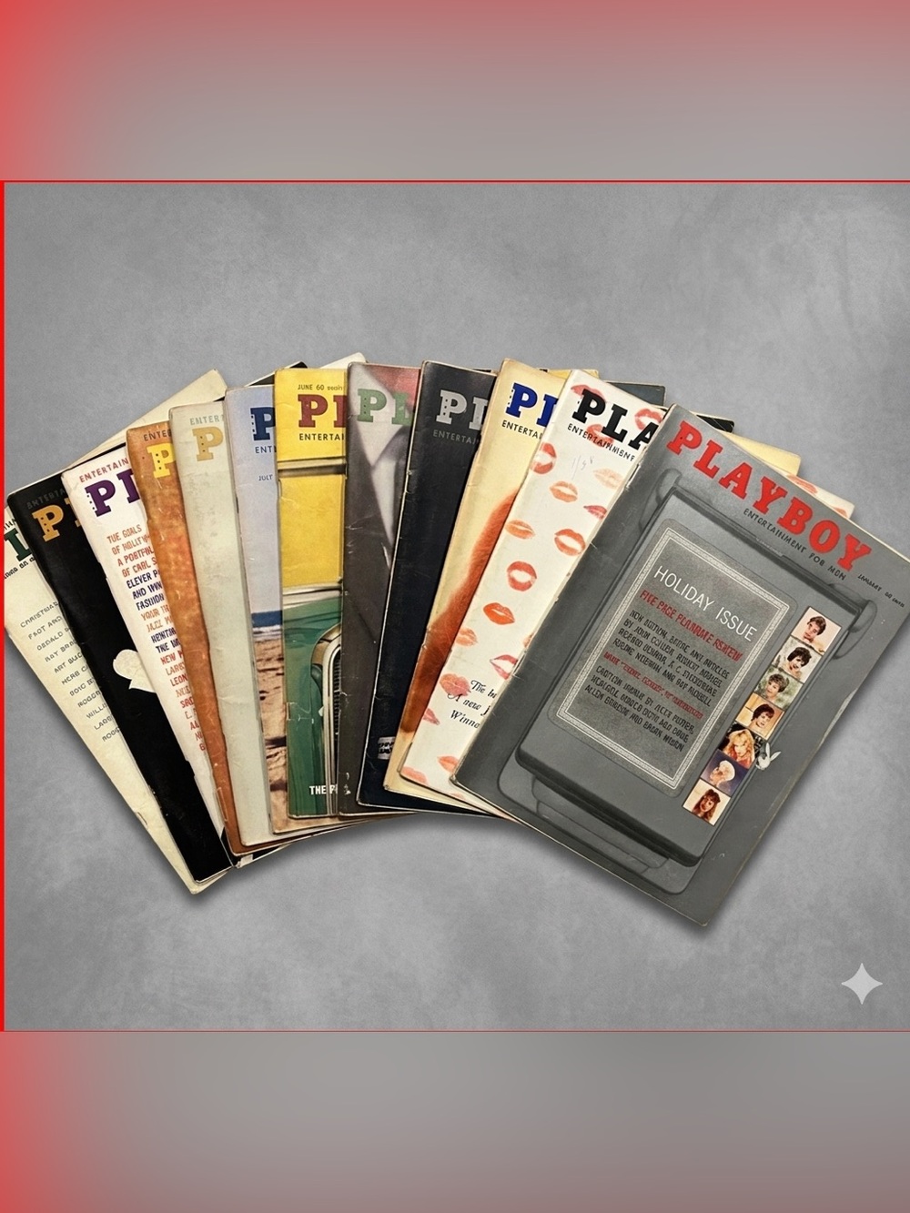Vintage Playboy Magazines Lot - 1960 (Jan-Dec)